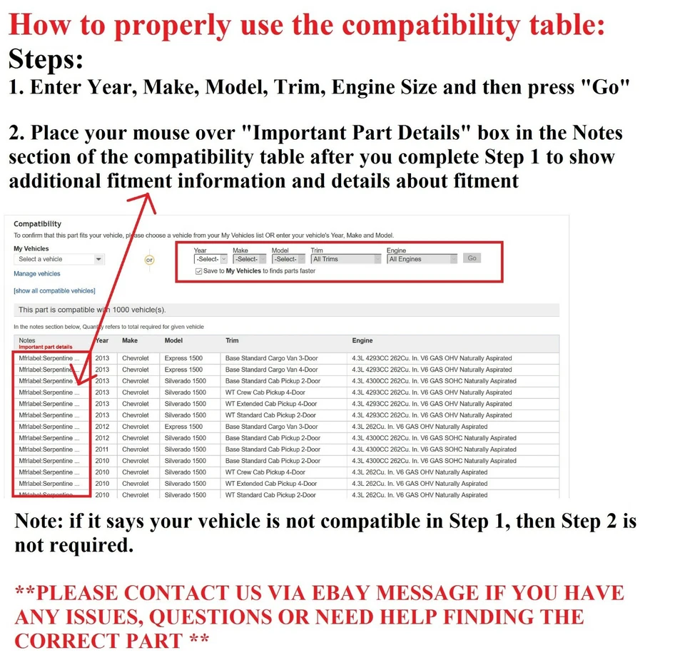 Serpentine Belt- OE Continental 1080810 4080810 5080810 K080810 - Image 2 of 2