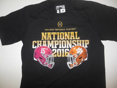 Alabama Crimson Tide vs Clemson Tigers 2016 National Championship T-Shirt  Rare