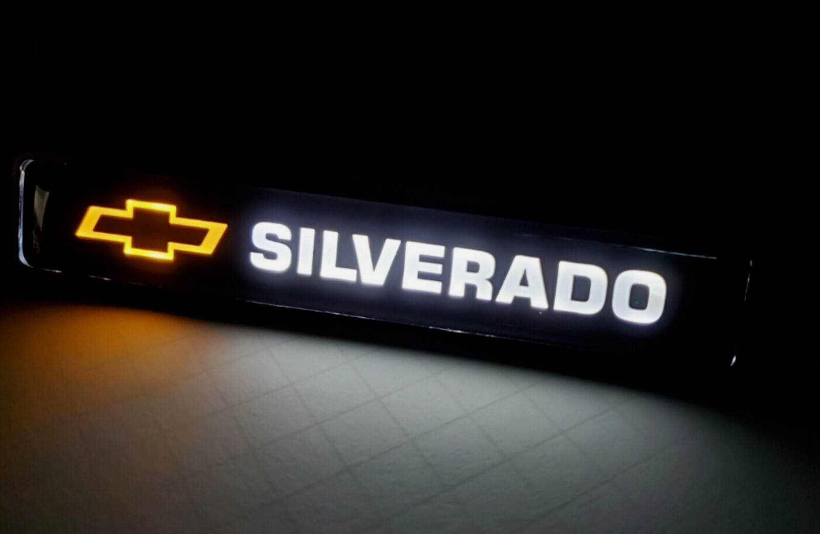 SILVERADO LED Logo Grille Light Emblem For Truck Front Illuminated Name Badge