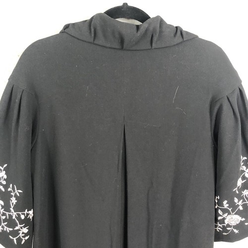 Karen Kane Jacket Womens Medium Black White Embroidery Artsy Career Dressy - Picture 16 of 20