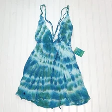 Forever 21 Balearic Beach Collection Contemporary Tie Dye Swim Coverup Small