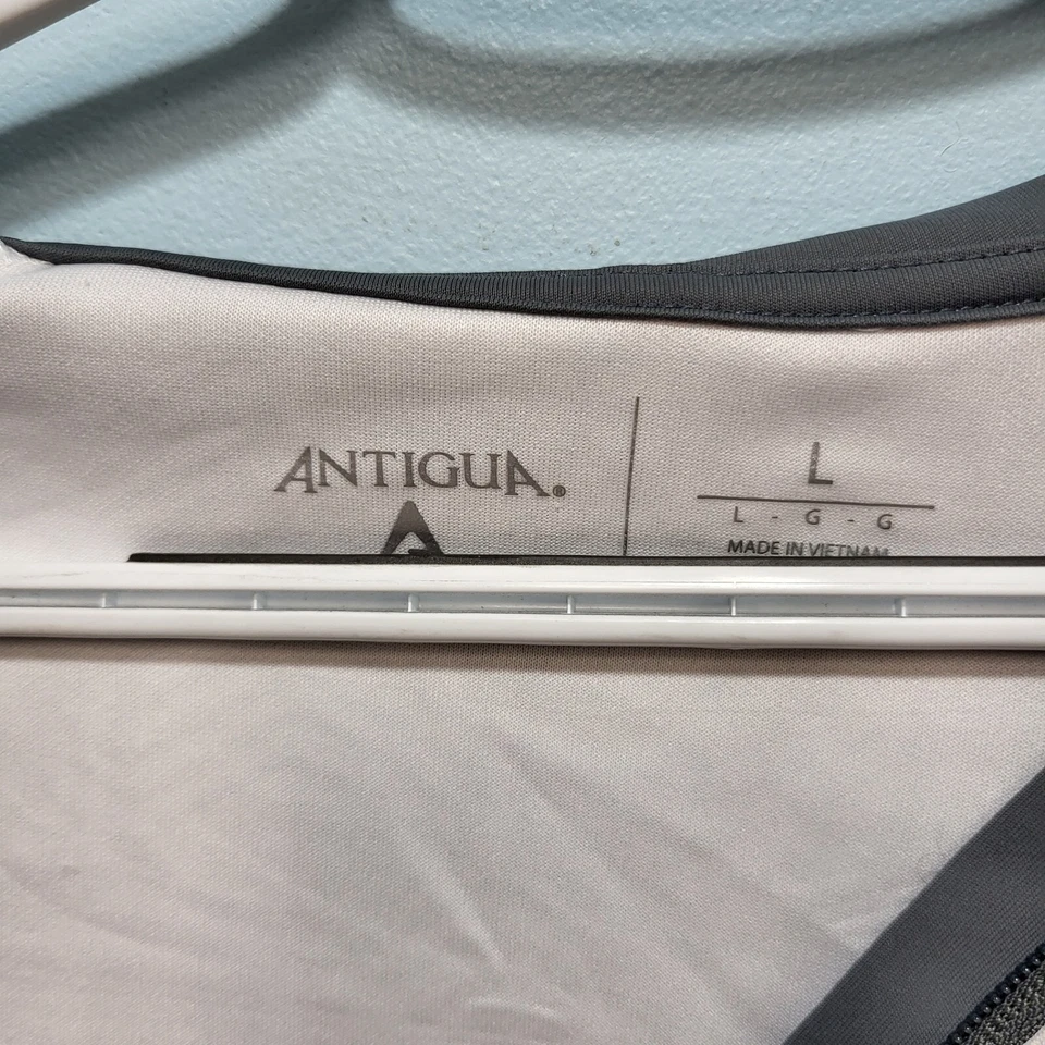 Philadelphia Phillies Antigua Zip Up Jacket L mens White with Gray Zig Zag Patte - Image 4 of 4