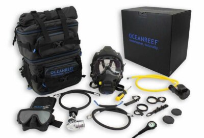 Ocean Reef Neptune III Taucher Vollgesichtsmaske Medium/Large BK DIN Paket