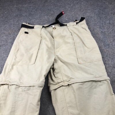 THE NORTH FACE ZIP-OFF CARGO PANT ベージュ VTG The North Face Pants Mens XL Beige Zip Off Convertible Cargo
