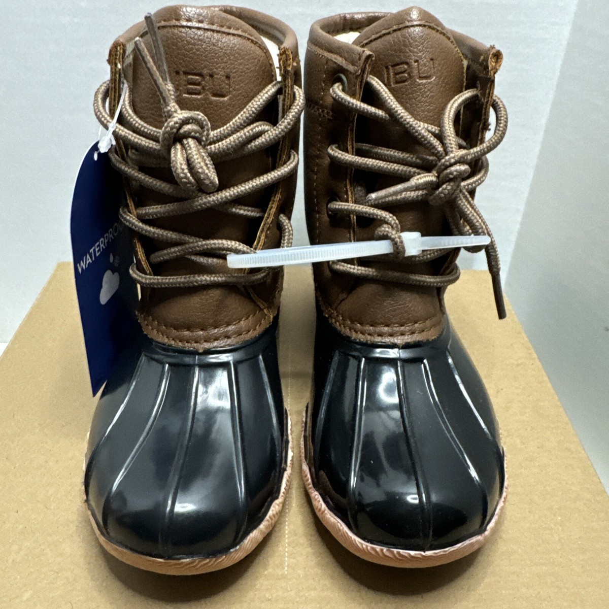 JBU ALL-TERRAIN WATERPROOF BOOTS Men\'s Brown and Black Winter Boots SIZE 9 NWT ANTONIO - black main image 4