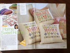 Gráficos de punto de cruz Home Sweet Home **de una revista**