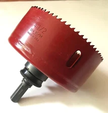 MK Morse 4 1/2 In Master Cobolt Bimetal Hole Saw Starrett A2 Arbor 1/4 In Drill