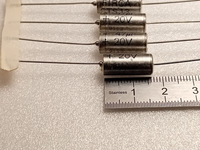 5 Condensateurs Tantale FIRCA CTS13 – 47µF 20V, New Old Stock