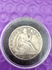 ❤️ 1858 O 50c SEATED LIBERTY SILVER HALF DOLLAR NICE (2346)
