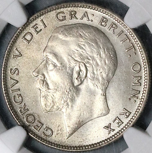 1928 NGC MS 63 1/2 Crown George V Great Britain Mint State Silver Coin 23102001C