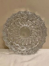 Vintage Heavy Thick Lead Crystal Ashtray