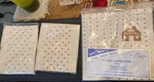 Printed Border 14 Ct Cross Stitch Fabric w. center for stitching 3 kinds avail 