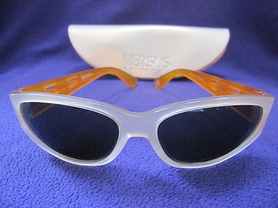 Versace Amber Sunglasses Versace Amber Shield Logo Sunglasses – Mercy Vintage main image 4