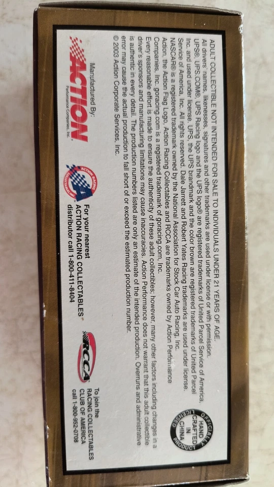 NEW! 2003 Dale Jarrett #88 The UPS Store 1:43 Scale Action Ford Taurus Diecast - Image 3 of 4