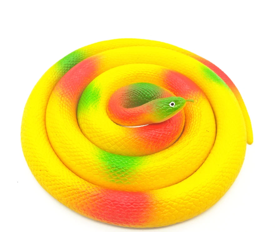 Nuevo 140 cm Grande Realista Goma Serpientes Truco Juguete Simulación Serpiente Goma Foto 3 de 4