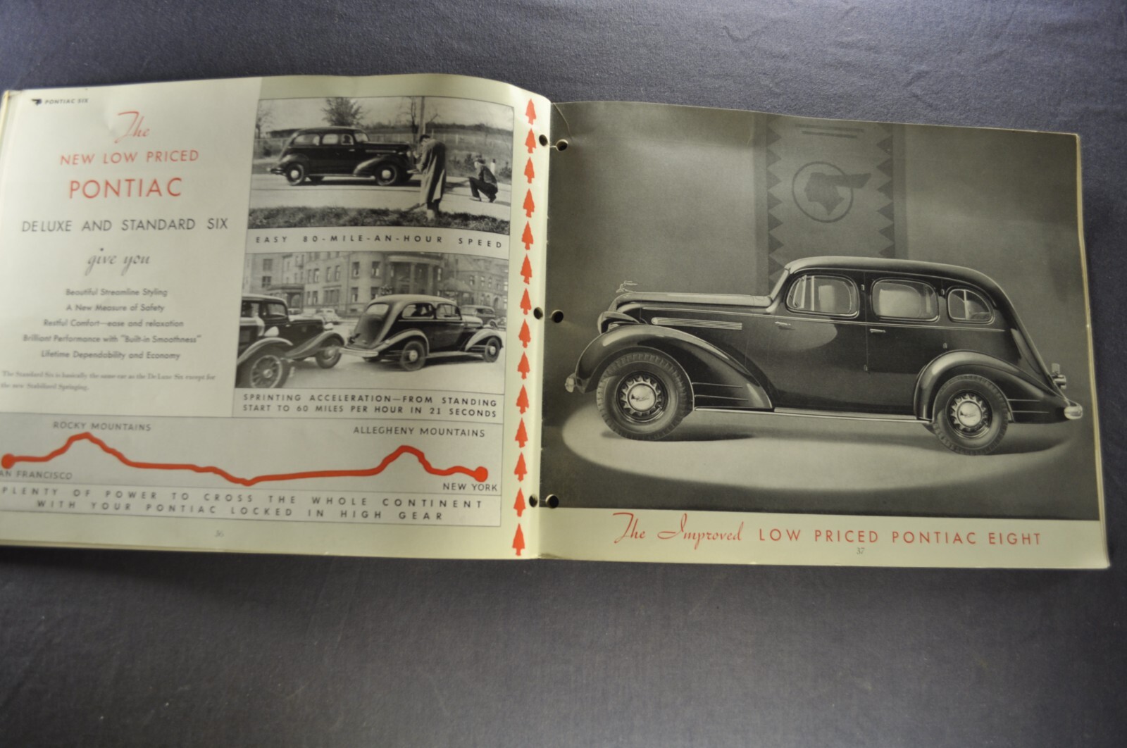 1935 Pontiac Dealer Display Album Features Book Brochure Sedan Nice Original 35