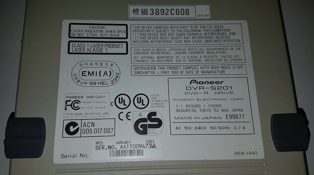 Pioneer DVR-S201 Professional external SCSI DVD-R Authoring Pioneer DVR-S201 Professional external SCSI DVD-R Authoring