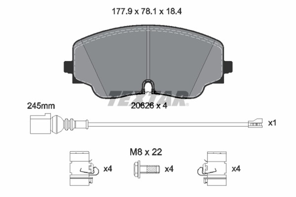 BremsbelÄGe Audi P. A3 2.0 Tfsi/Tdi Quattro 20--image
