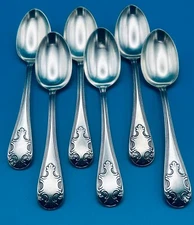 6 National Silver EHH Smith 1910 MARTHA WASHINGTON Silverplate Teaspoons 6"