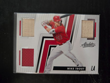 2019 Panini Chronicles Absolute Triple Relics ABMT Mike Trout Bat Jersey Patch