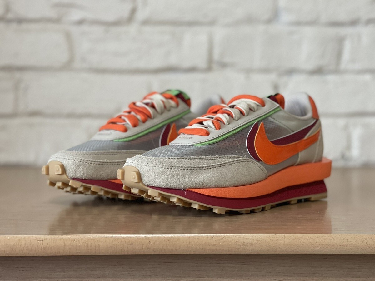 Nike LD Waffle SACAI CLOT Kiss of Death Orange Blaze Size 6 / 7.5W