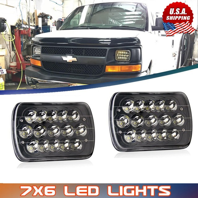 For Chevy Express Cargo Van 1500 2500 3500 Truck 7''x6" 6x7 LED