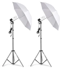 Photography Umbrella Lighting Kit, 400W 5500K Photo Portrait Continuous Reflecto
