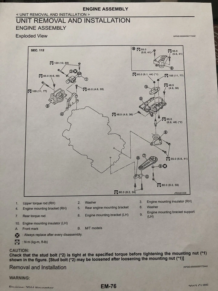 Nissan Cube 2011, varilla de torsión trasera, fabricante de equipos originales Foto 3 de 3