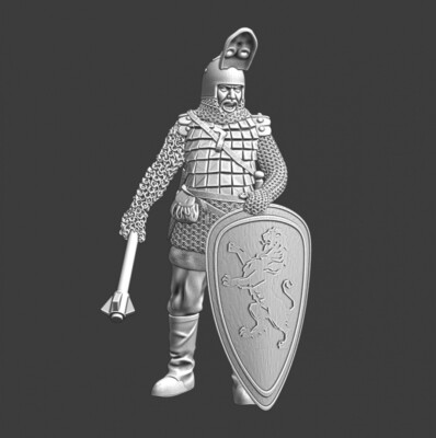 Northern Crusades Miniatures Medieval Russian Novgorod Commander General 28mm 3D