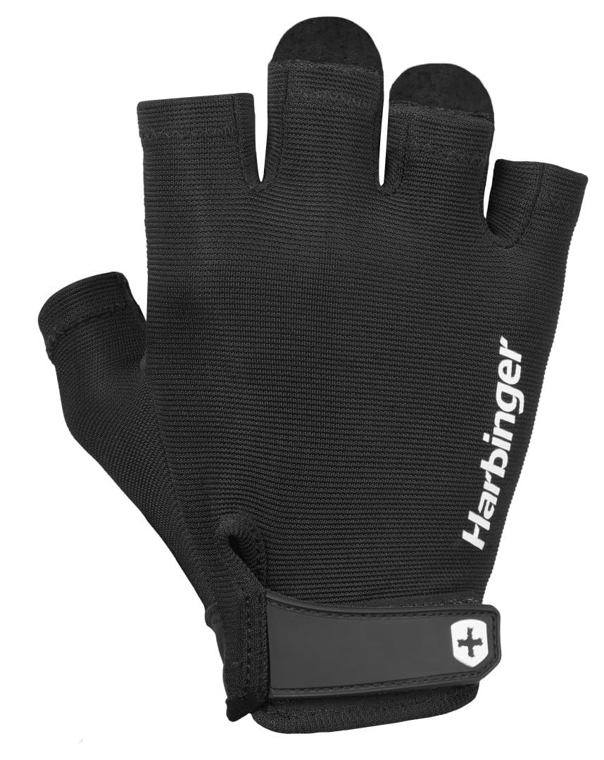 Gants de musculation Power 2.0 noirs en maille respirante pour entrainement de fitness en salle