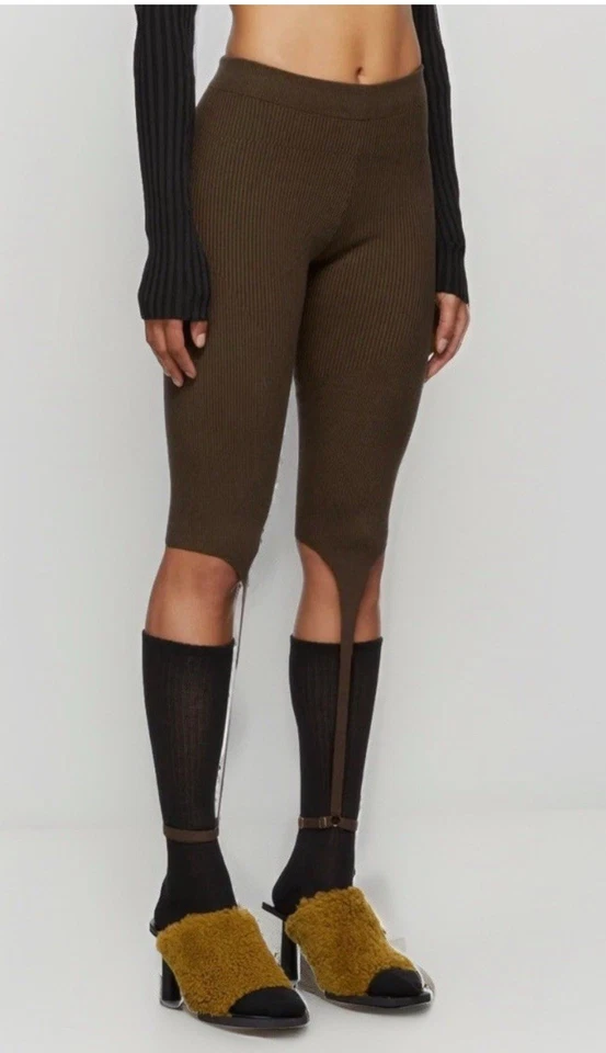 BMWT  Designer JACQEMUS Le Collant Alba Size 6 In Dark Brown. Rrp £301.00 - Image 3 of 4