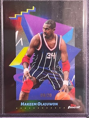 Hakeem Olajuwon '24-25 Topps Finest  Black Refractor /20 Rockets ~MINT