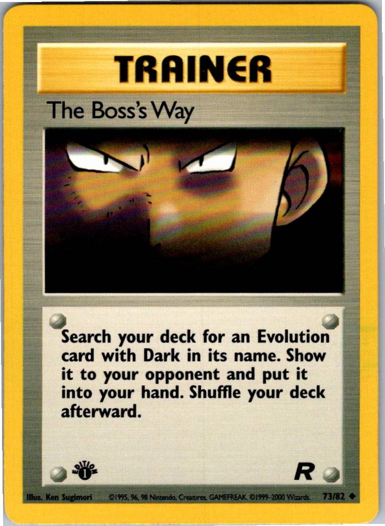 The Boss's Way Uncommon Team Rocket 73/82 NM 1st Edition