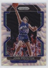 2021-22 Panini Prizm Silver Wave Prizm John Stockton #267 HOF 0a21