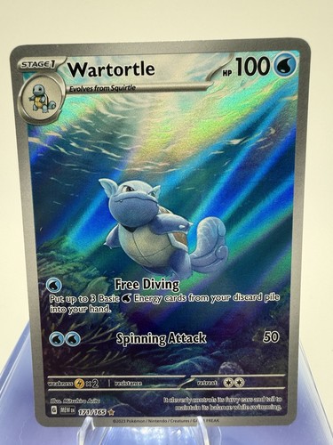 Pokémon 151 Wartortle 171/165 Illustration Rare Holo English NM