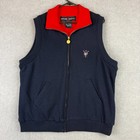 Escada Sport Vest Womens Large Navy Blue Quilted Full Zip Sleeveless Jacket