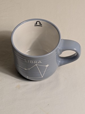 LIBRA Zodiac Sign Mug Coffee Cup Blue Star Constellation Astrology Peacekeeper
