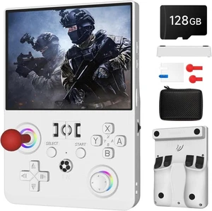 R36MAX 2 Console de jeu portable rétro, 4.5 1 cm IPS HD Écran de pouce, blanc