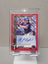 2025 Topps Holiday Baseball Player Autographs Red /10 Wyatt Langford