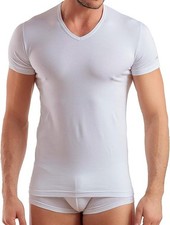 3 t-shirt uomo mezza manica scollo a V cotone bielastico ENRICO COVERI ET1001