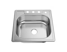 Glacier Bay 25 in. Drop in Single Bowl 20-Gauge Stainless Steel Kitchen Sink