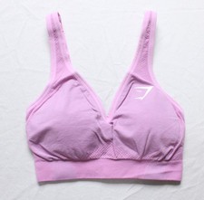 Gymshark Women's Vital Light Support V Neck Sports Bra DH3 Pink Small NWT