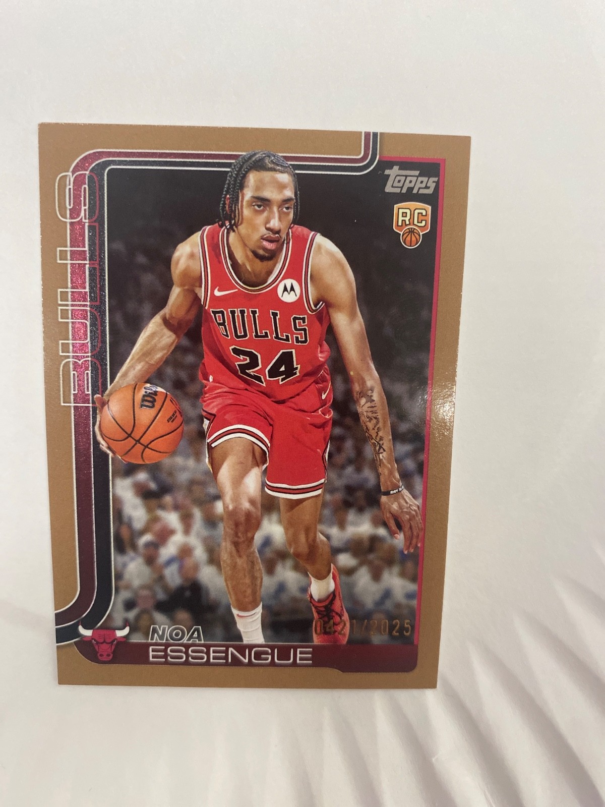 2025 topps NOA ESSENGUE (gold) rookie card 0421/2025 #212