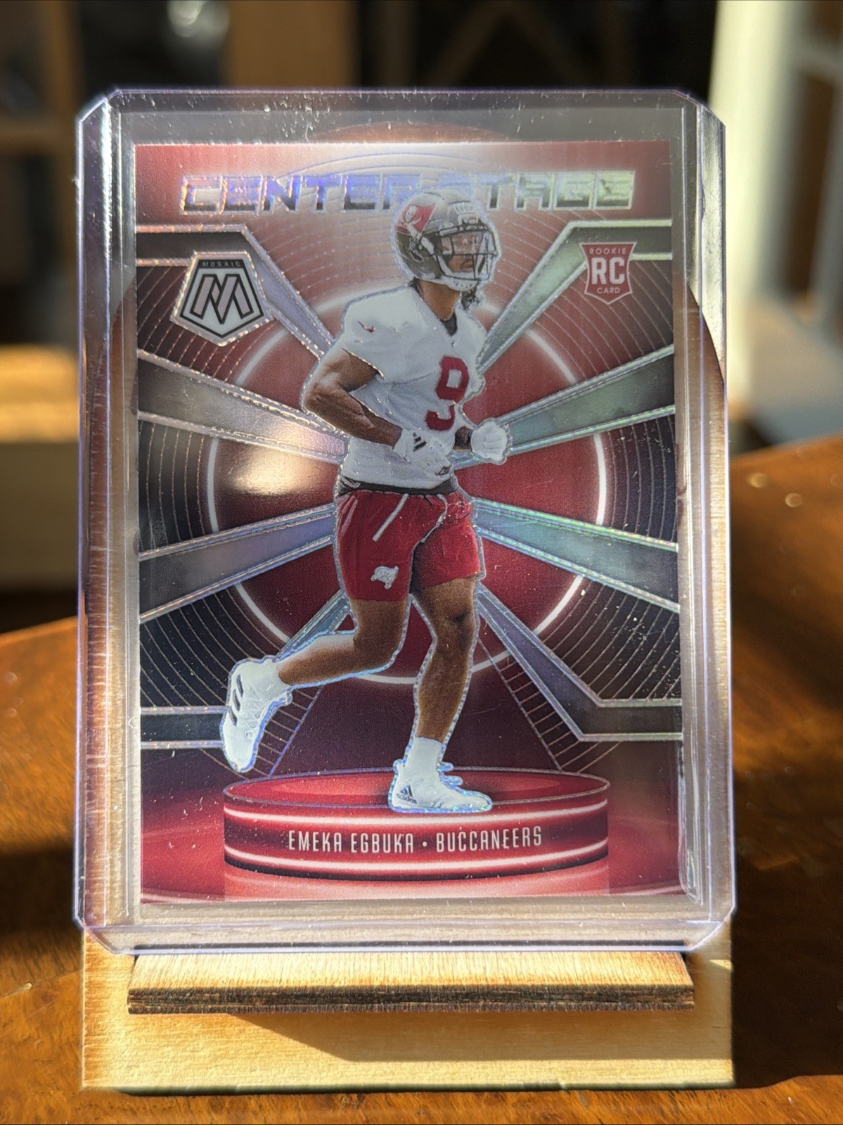 2025 Panini Mosaic Emeka Egbuka #5 Rookie Center Stage Silver Prizm TB Bucs RC