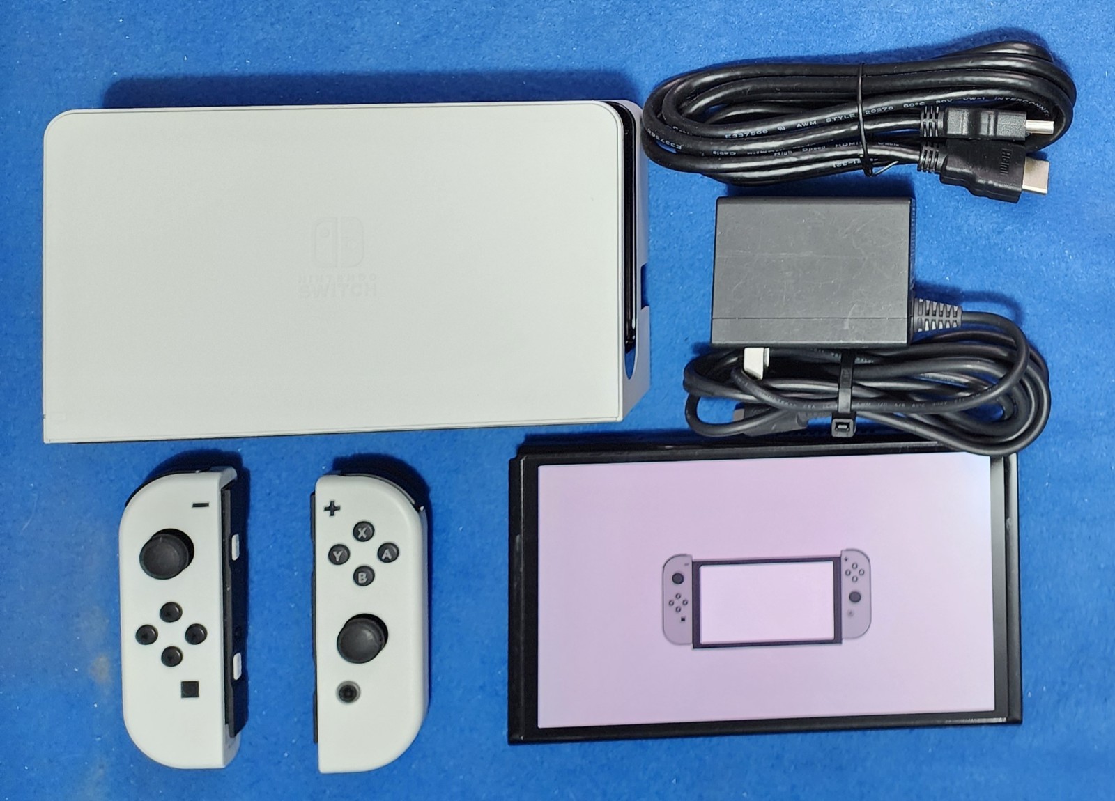 Nintendo Switch OLED Model Handheld Console - 64GB Wifi-HEG-001 w/ White Joycons