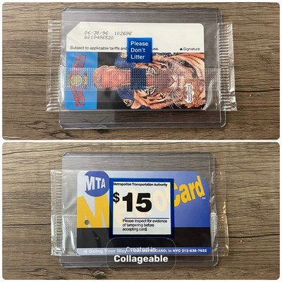 1995 Metrocard Factory sealed Rare Blueback Ringling Brothers Circus Tiger