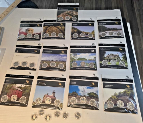 HUGE LOT US TREASURY AMERICA THE BEAUTIFUL QUARTERS PARKS MONUMENTS PROOF & MINT