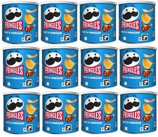 12 small cans / tubs of Salt and vinegar Pringles crisps 40g each/total: 480g