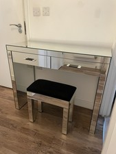 NEXT - Dressing/Console Table with 2 drawers AND stool with black velvet top