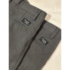 2 PAIRS Flynn O'Hara School Uniform Pants Pleated Gray Triblend Boy Teen Size18R